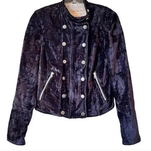 Free People Midnight Blue Velvet MOTO
